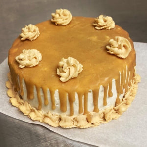 Peanut Butter Drip Dog Cake